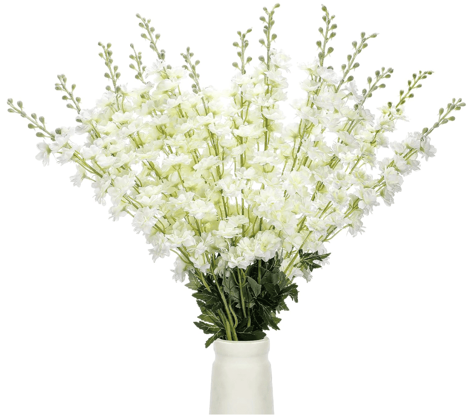 Delphinium, White (12 stems)