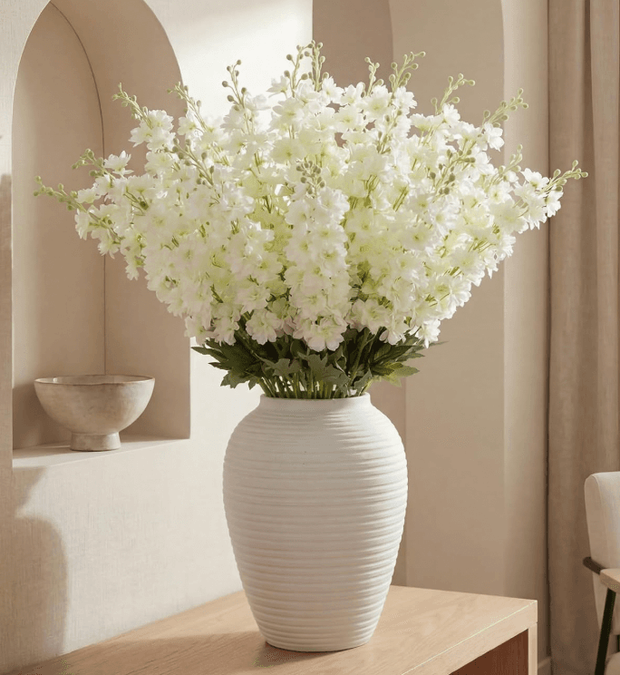 Delphinium, White (20 stems)